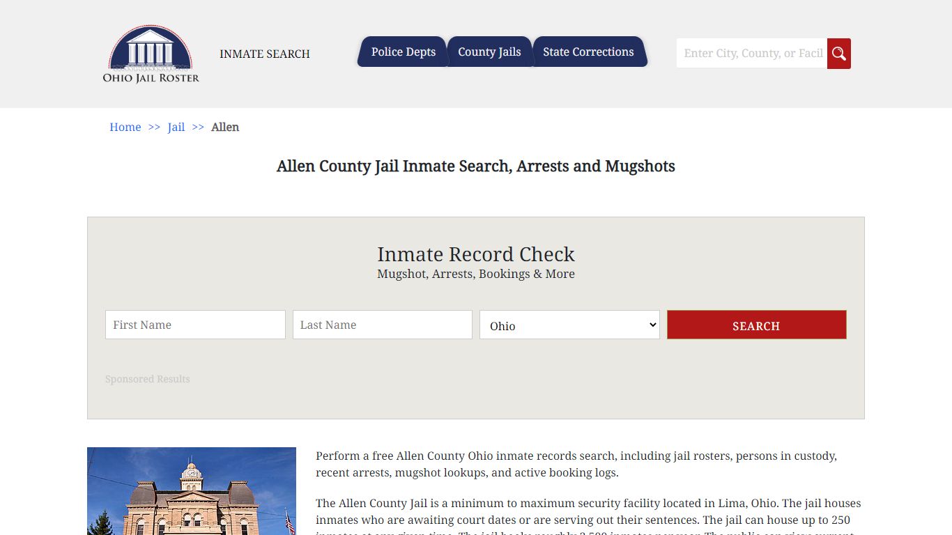 Allen County Jail Inmate Search, Arrests and Mugshots